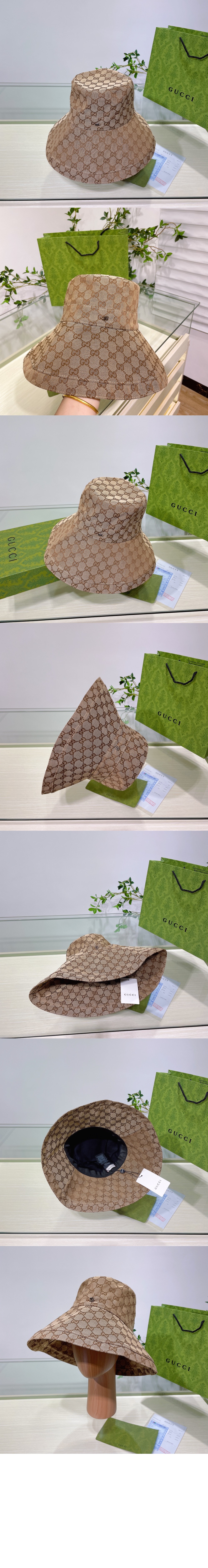 캔버스 와이드 브림 버킷햇 631958 > 구찌