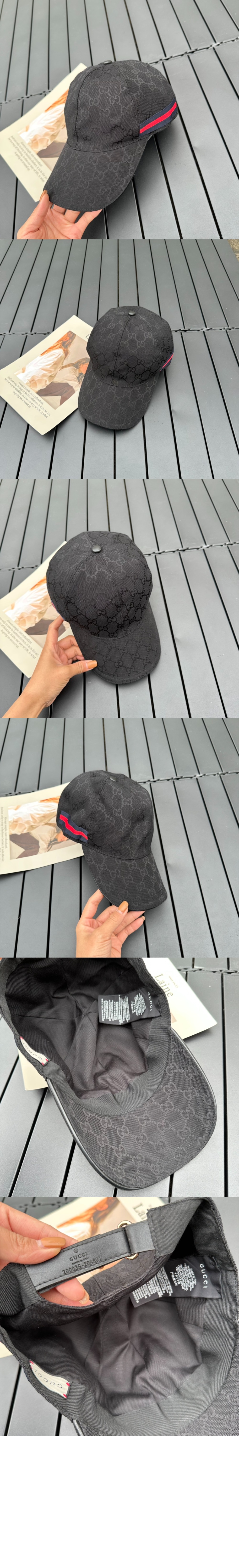 캔버스 베이스볼 캡 ‎200035 > 구찌