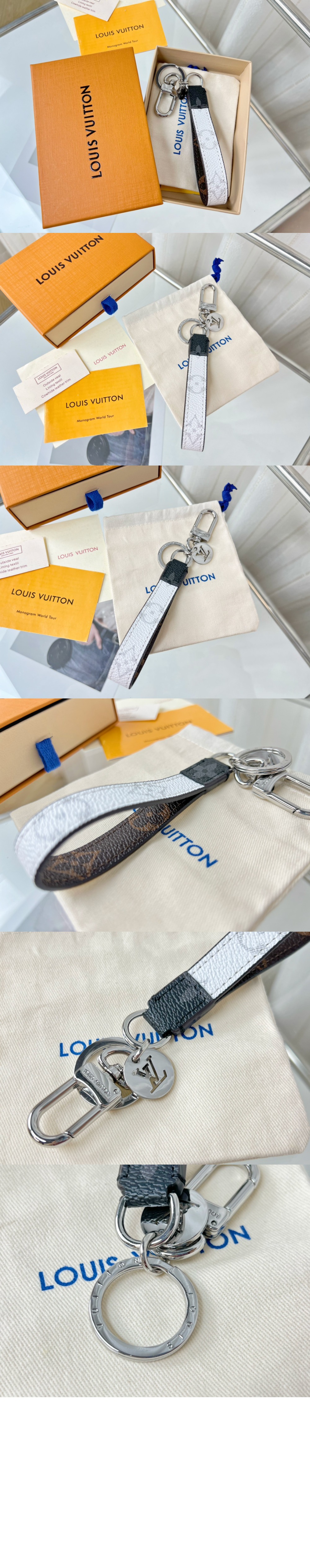 슬림 드라곤느 모노그램 화이트 백 참 & 키 홀더 M64168 > Etc - 기타제품