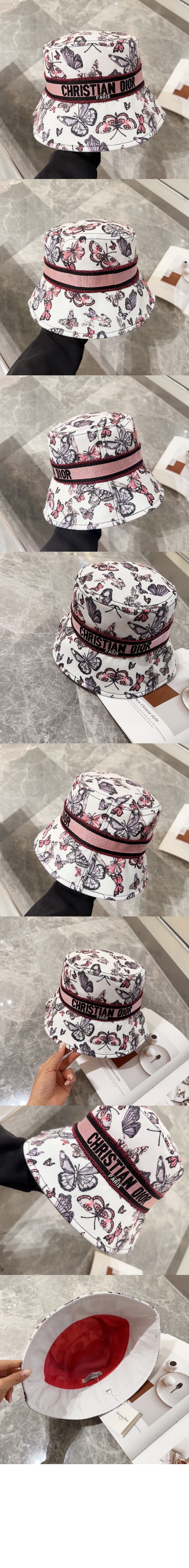 자수 로고 버킷햇 41DTM > 디올