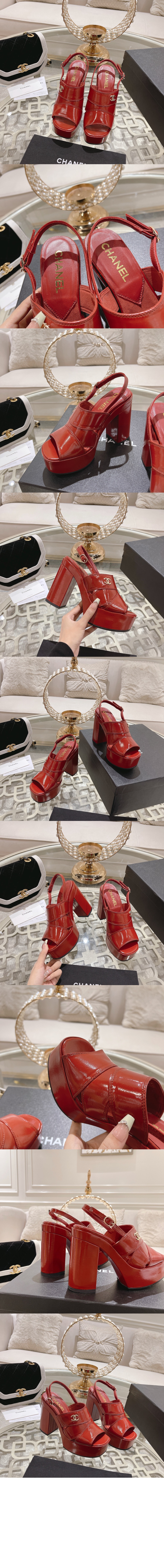 페이던트 가죽 샌들 G45016 > Slingback - 슬링