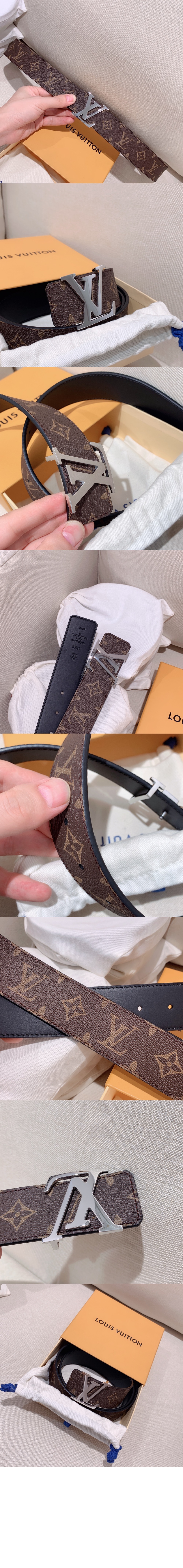 LV 이니셜 리버서블 모노그램 벨트 M9821S > 루이비통