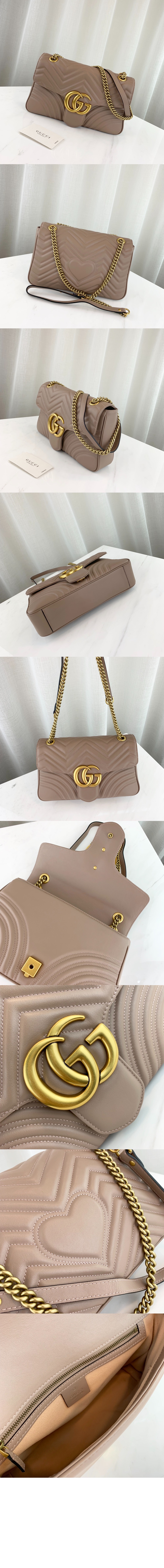 마몽 미디엄 마틀라세 숄더백 443496 > GG Marmont - GG 마몽