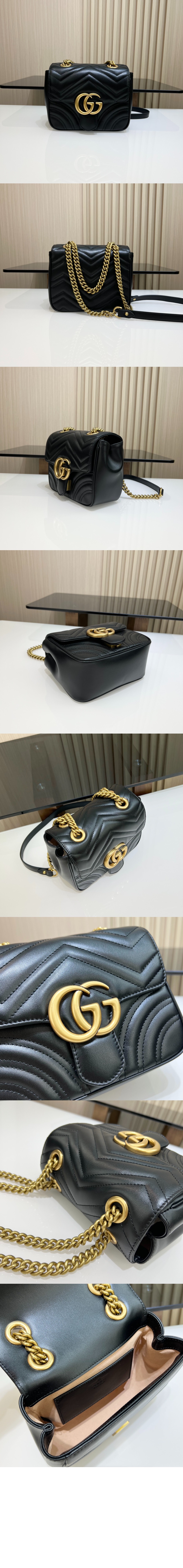 마몽 마틀라세 미니 토트백 739682 > GG Marmont - GG 마몽