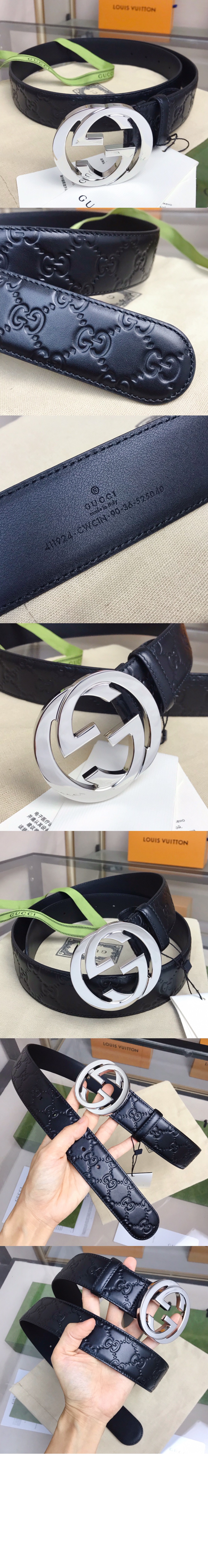 인터로킹 G 버클 구찌 시그니처 벨트 411924 > 구찌