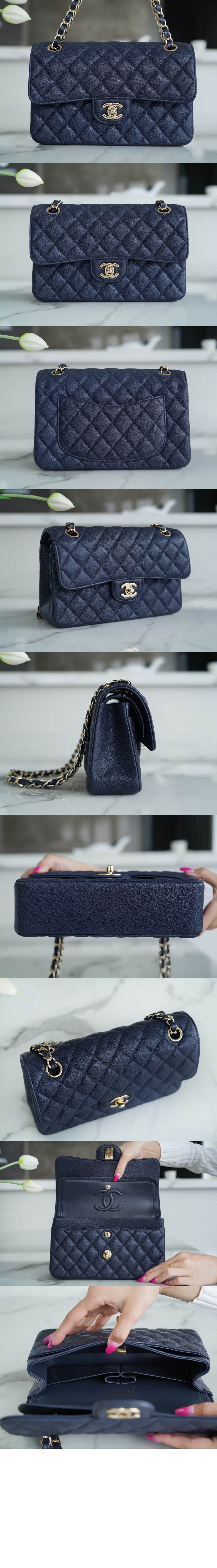 클래식 캐비어 스몰 샴페인골드 A01113 > Classic - 클래식