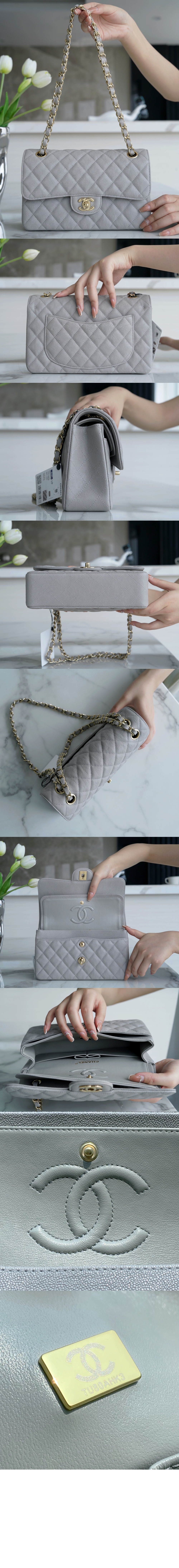 클래식 캐비어 스몰 샴페인골드 A01113 > Classic - 클래식