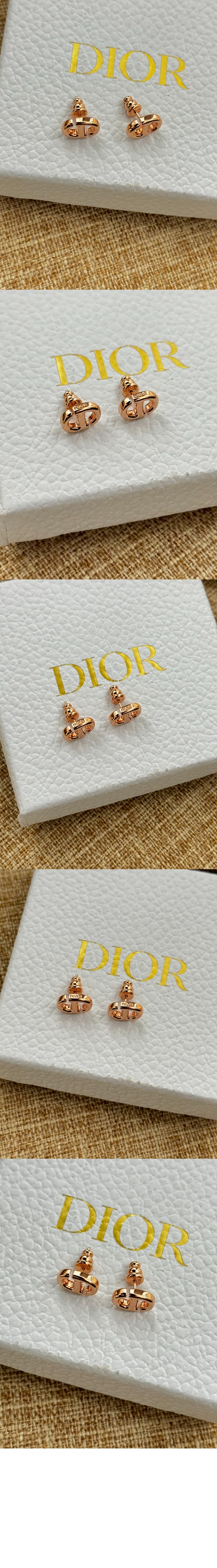 CD Navy 스터드 귀걸이 E1594 > 디올