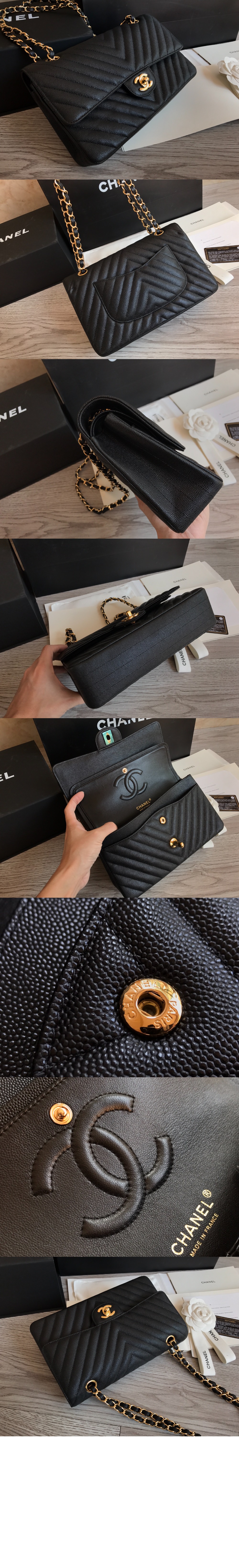 쉐브론 클래식 캐비어 미듐 A01112 > Classic Chevron - 클래식 쉐브론