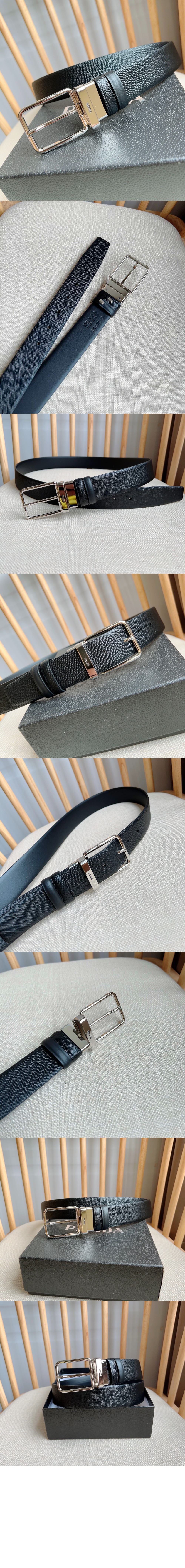 리버서블 사피아노 및 가죽 벨트 2CC123 > 프라다