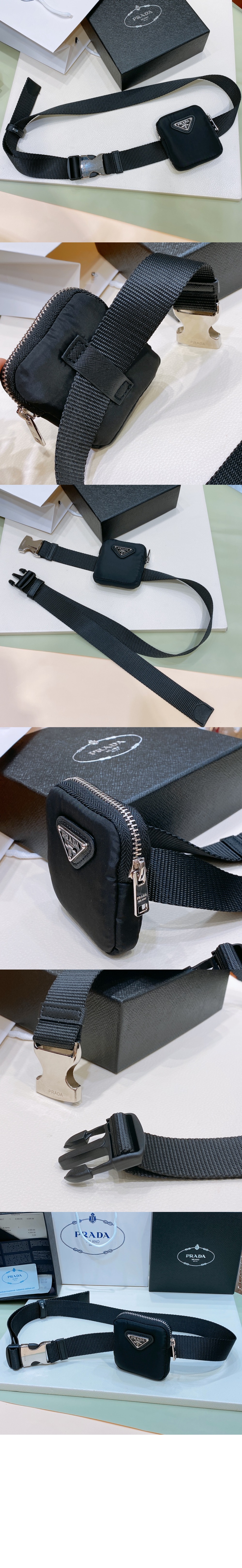 로고 파우치 버클 벨트 2CN076 > 프라다