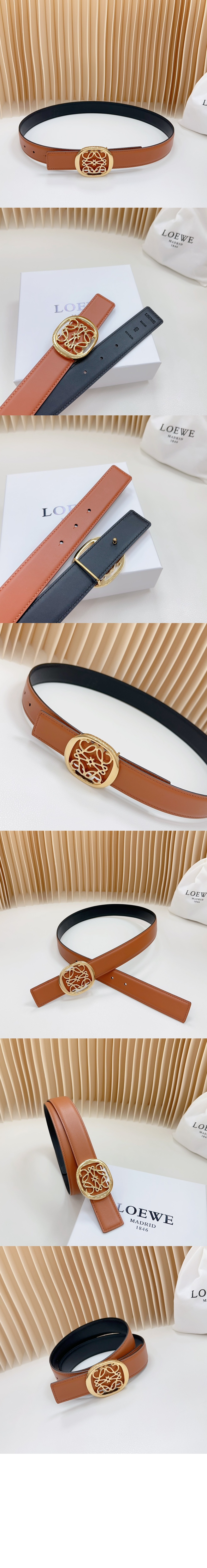 리버서블 애너그램 일립스 벨트 > 로에베