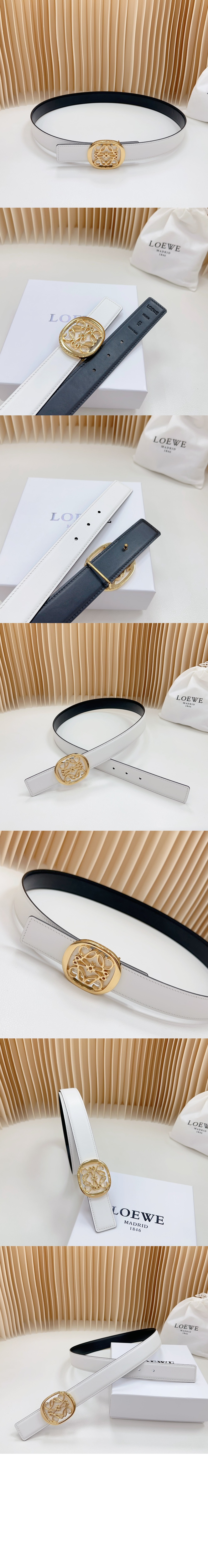 리버서블 애너그램 일립스 벨트 > 로에베