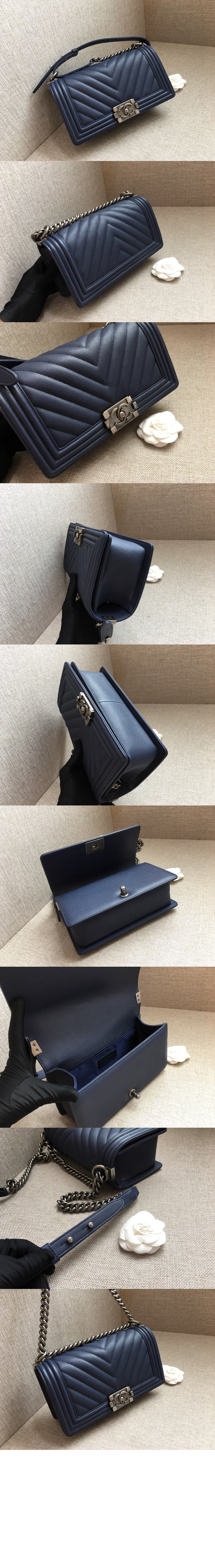 쉐브론 보이백 캐비어 미듐 인기색상 A67086 > Boy Chevron - 보이 쉐브론