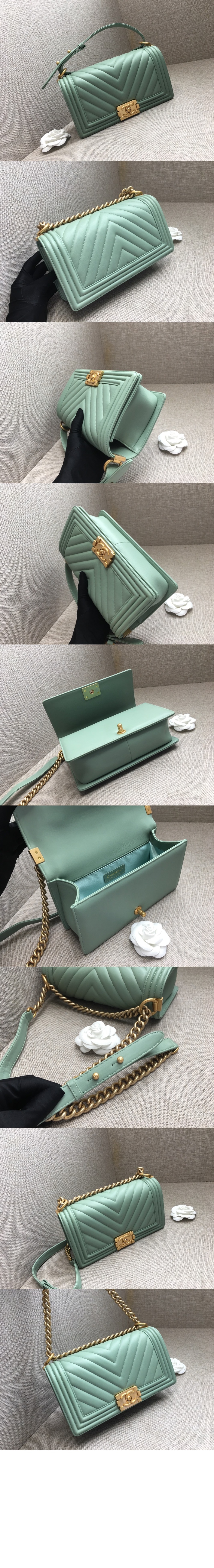 쉐브론 보이백 램스킨 미듐 인기색상 A67086 > Boy Chevron - 보이 쉐브론