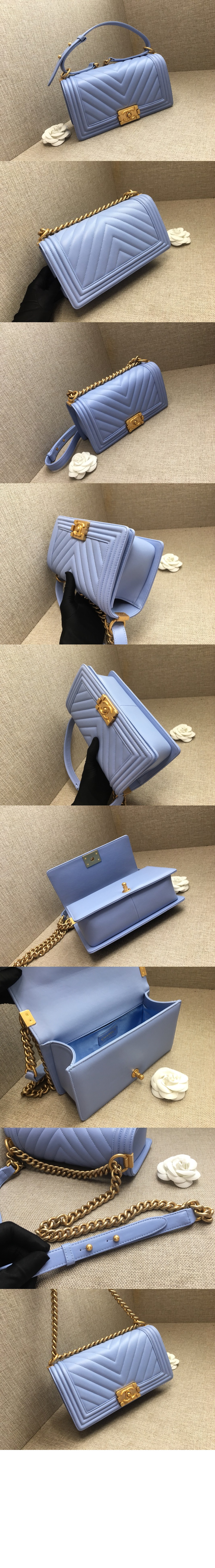 쉐브론 보이백 램스킨 미듐 인기색상 A67086 > Boy Chevron - 보이 쉐브론