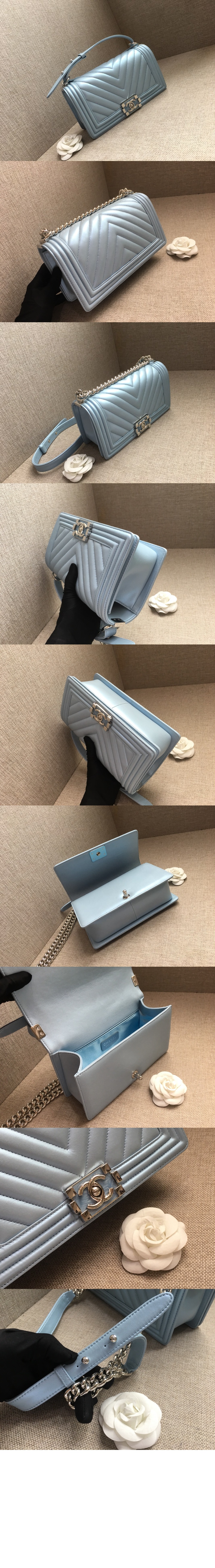 쉐브론 보이백 램스킨 미듐 인기색상 A67086 > Boy Chevron - 보이 쉐브론