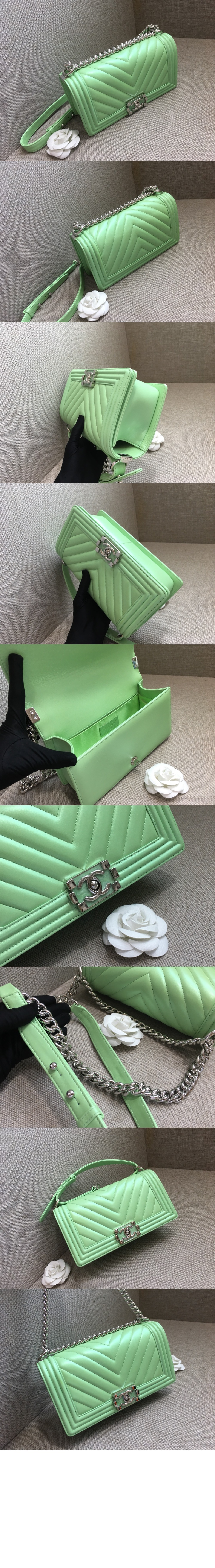 쉐브론 보이백 램스킨 미듐 인기색상 A67086 > Boy Chevron - 보이 쉐브론