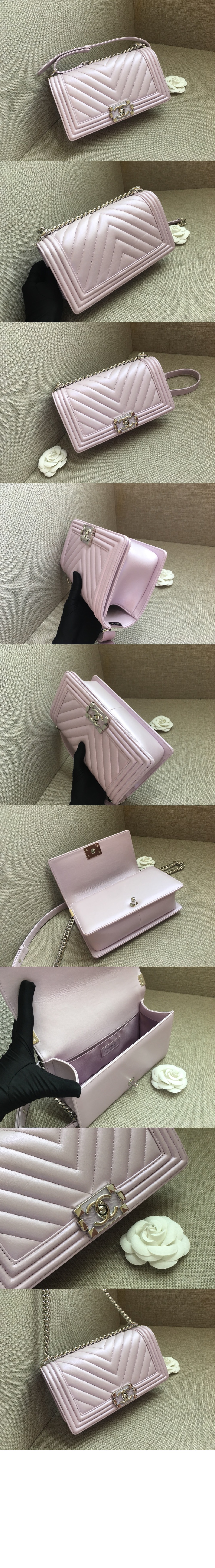 쉐브론 보이백 램스킨 미듐 인기색상 A67086 > Boy Chevron - 보이 쉐브론