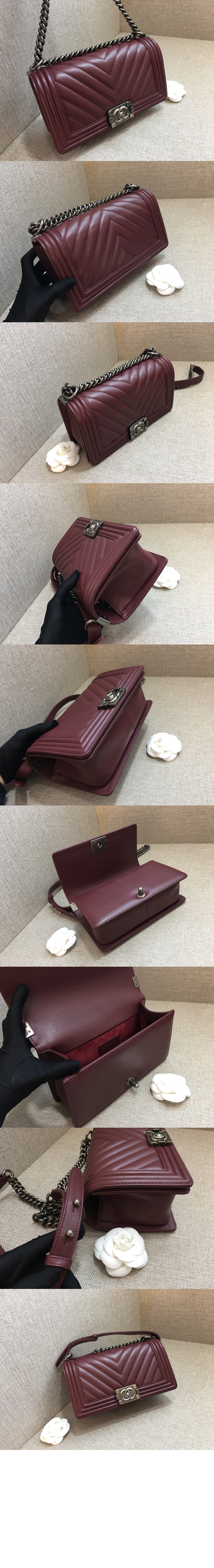 쉐브론 보이백 램스킨 미듐 인기색상 A67086 > Boy Chevron - 보이 쉐브론