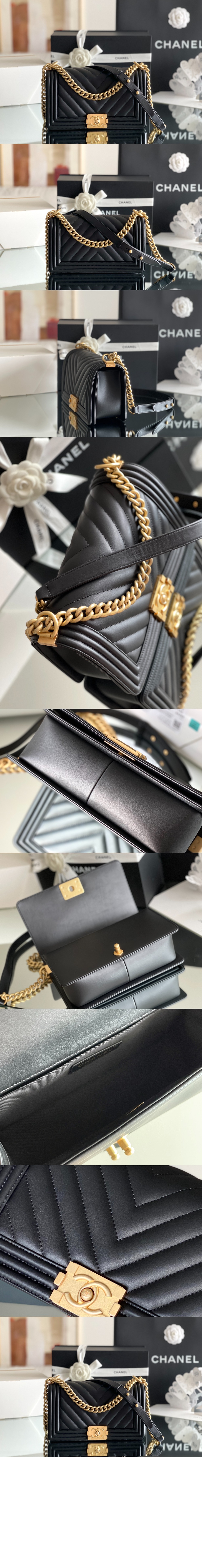 쉐브론 보이백 램스킨 미듐 A67086 > Boy Chevron - 보이 쉐브론