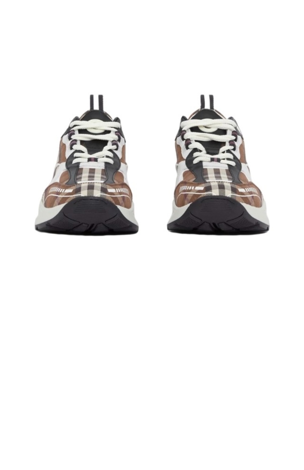 빈티지 체크 코튼 레더 스니커즈 80642451 > Sneakers - 스니커즈