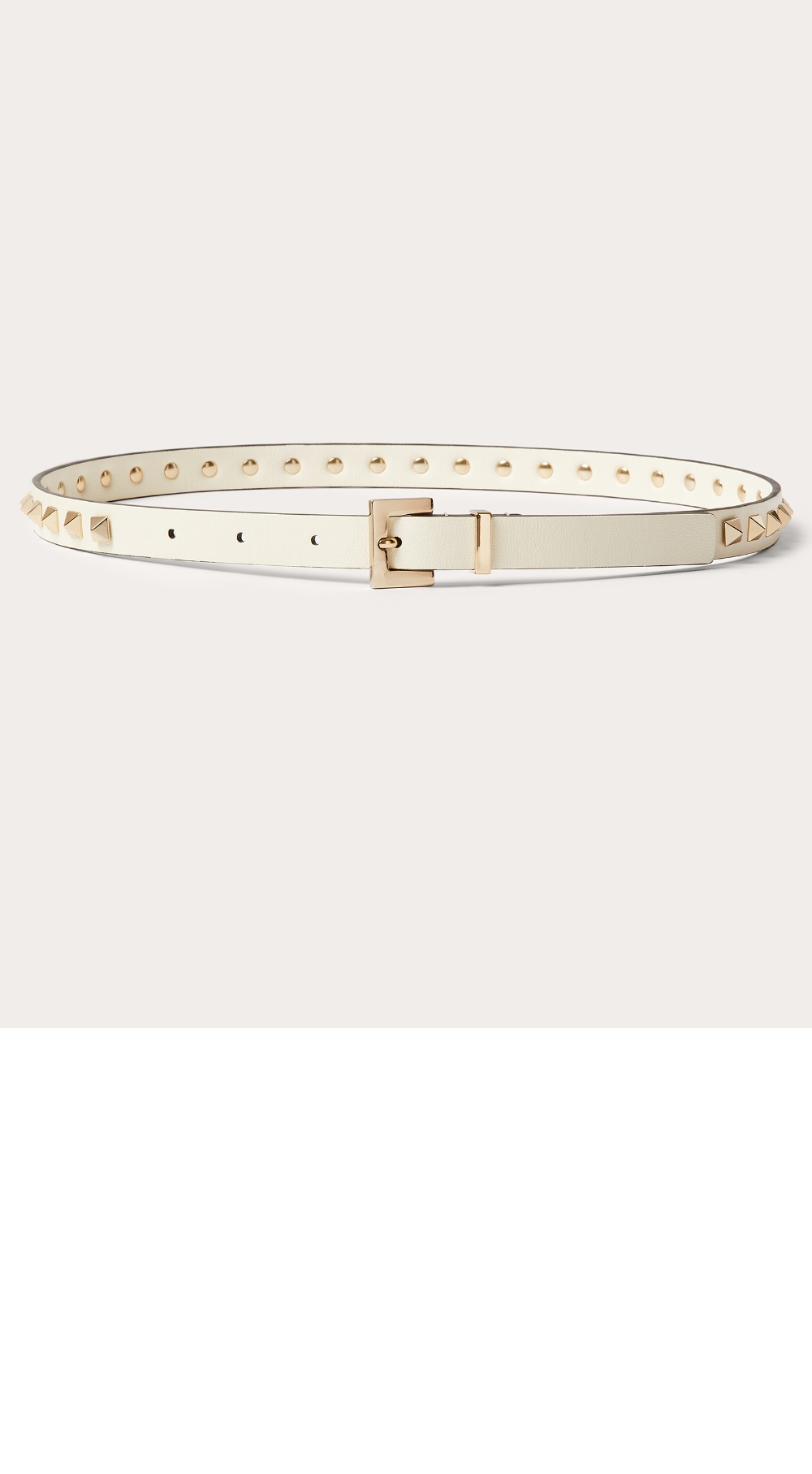 락스터드 유광 가죽 벨트 > 발렌티노