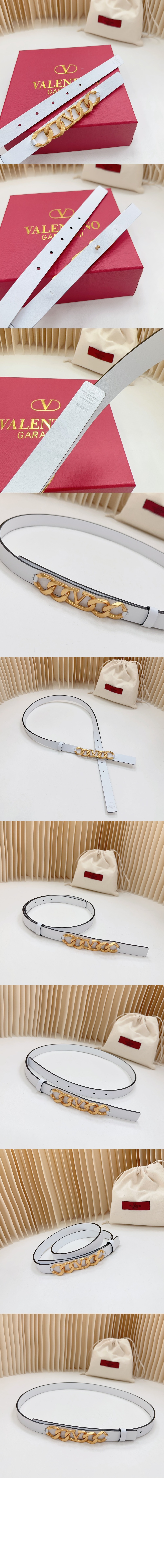 브이로그 체인 송아지 가죽 벨트 > 발렌티노