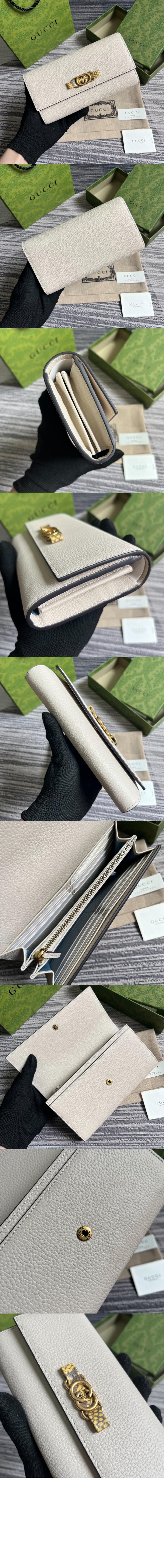 인터로킹 G 파이톤 보우 지갑 750461 > GG Emblem - GG 로고