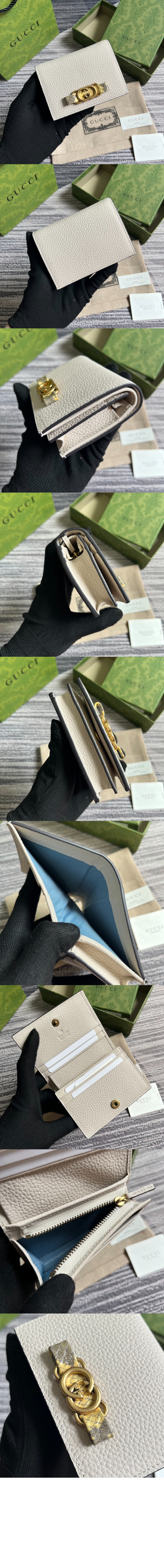 인터로킹 G 파이톤 보우 카드지갑 746059 > GG Emblem - GG 로고