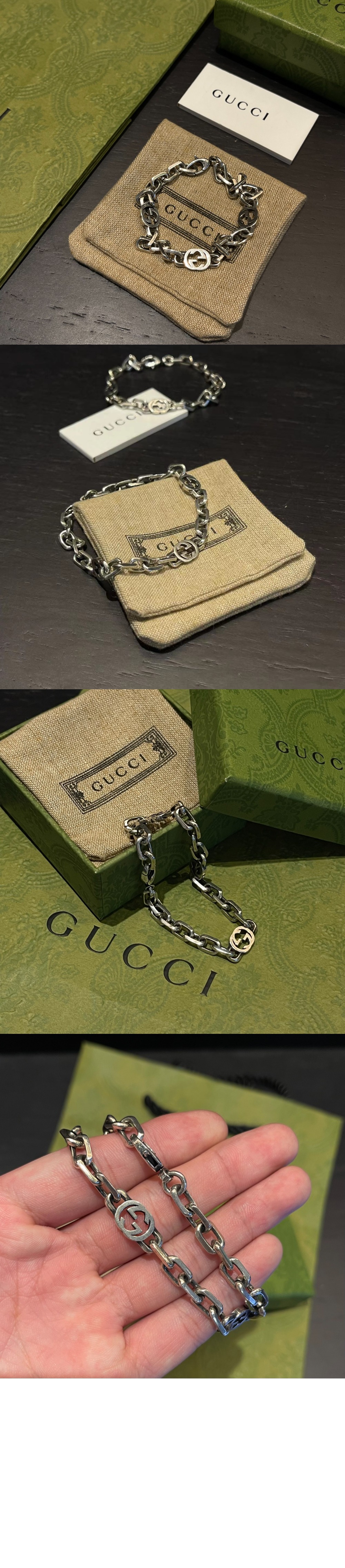 인터로킹 G 디테일의 실버 팔찌 620798 > Etc - 기타제품