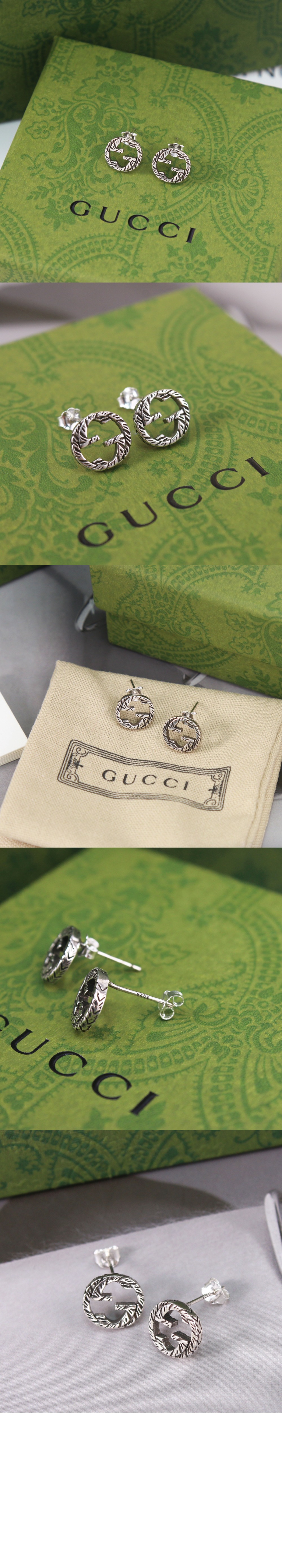 실버 인터로킹 G 귀걸이 457109 > Etc - 기타제품