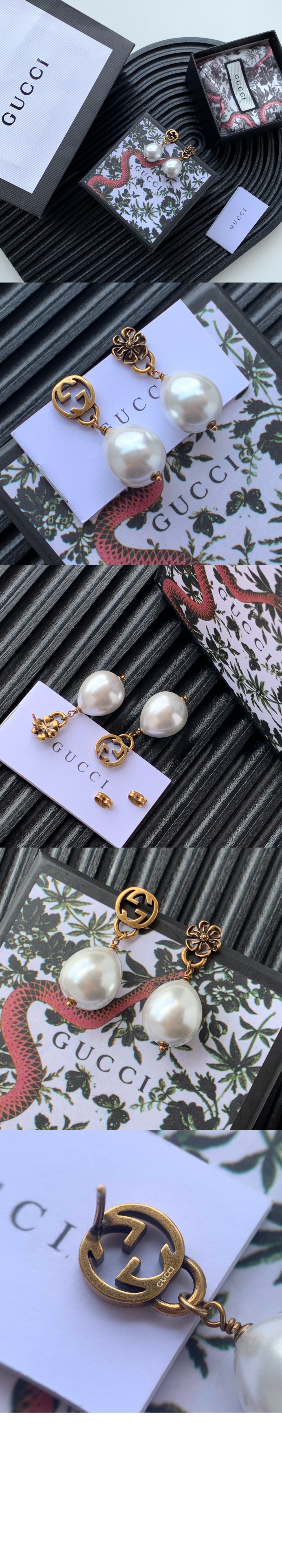 인터로킹 G 플라워 펄 귀걸이 661121 > Etc - 기타제품