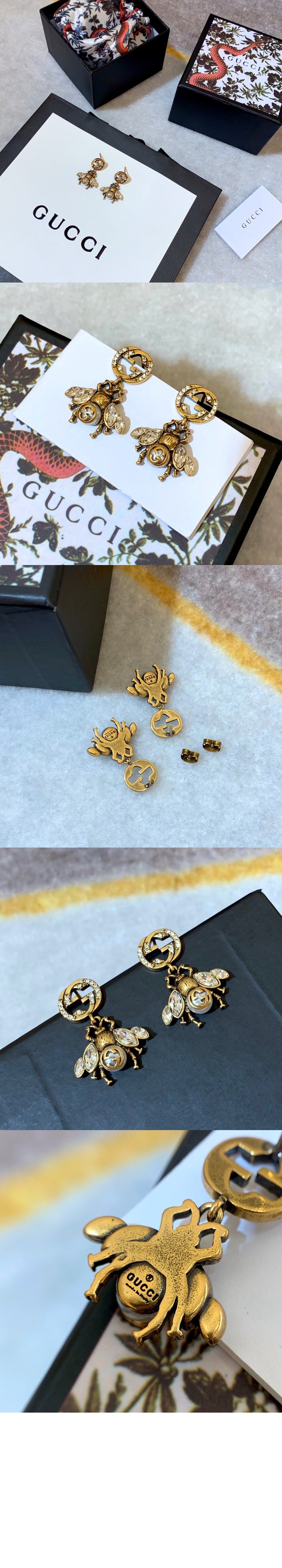 인터로킹 G 디테일의 벌 디테일 귀걸이 629817 > Etc - 기타제품