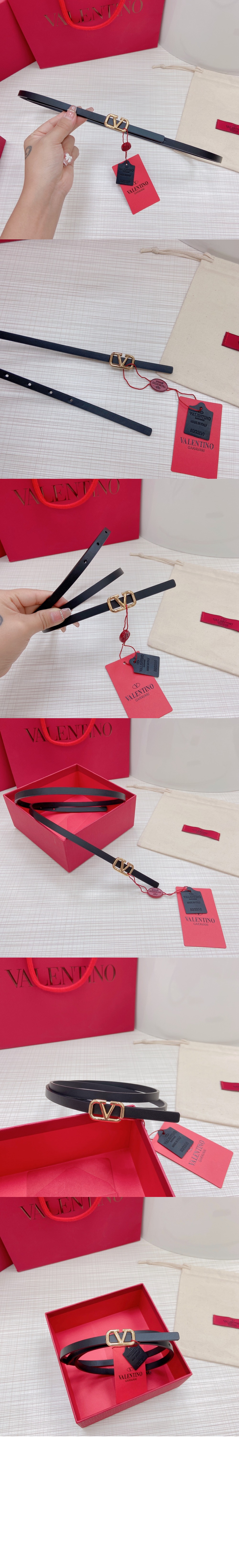 브이로그 시그니처 유광 송아지 가죽 양면 벨트 > 발렌티노