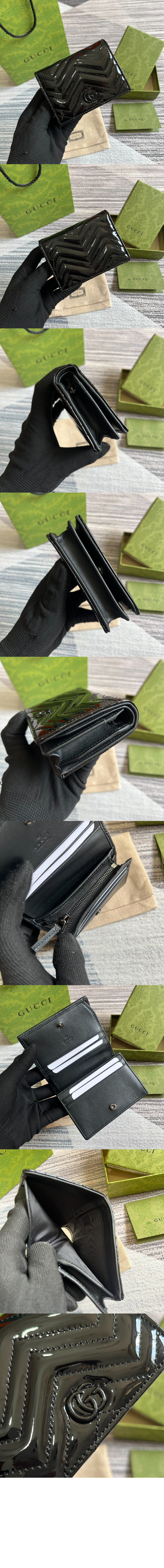 GG 마몽 에나멜 카드 지갑 466492 > GG Marmont - GG 마몽