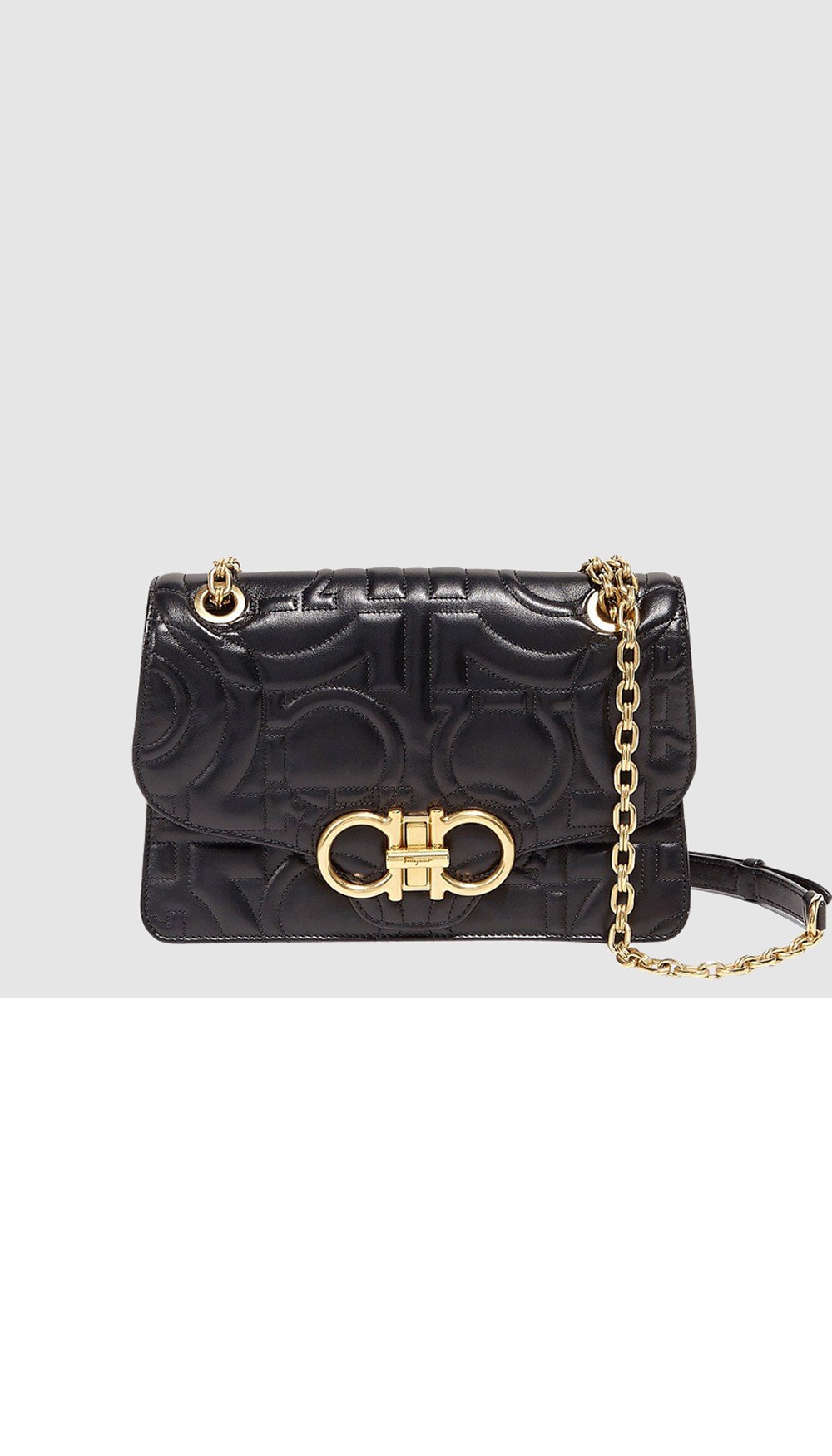 퀼티드 간치니 플랩백 라지 21H168 > Gancini Bag - 간치니 백