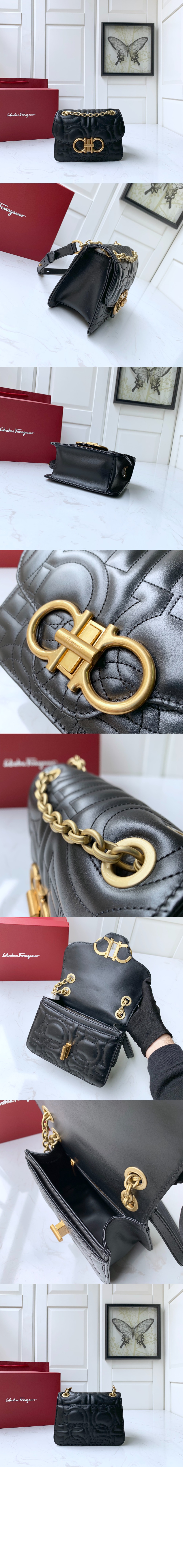 퀼티드 간치니 플랩백 스몰 21H153 > Gancini Bag - 간치니 백