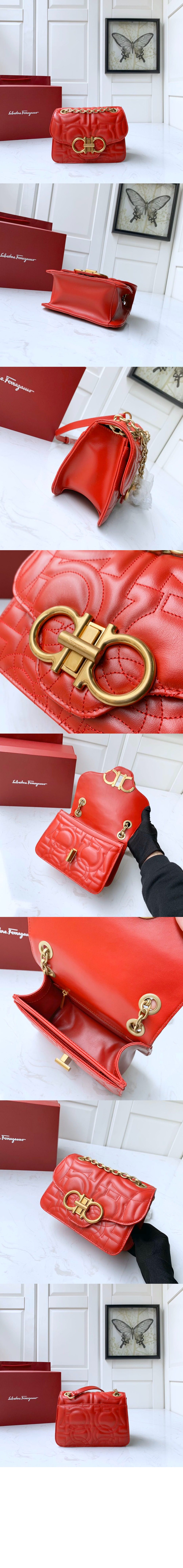 퀼티드 간치니 플랩백 스몰 21H153 > Gancini Bag - 간치니 백