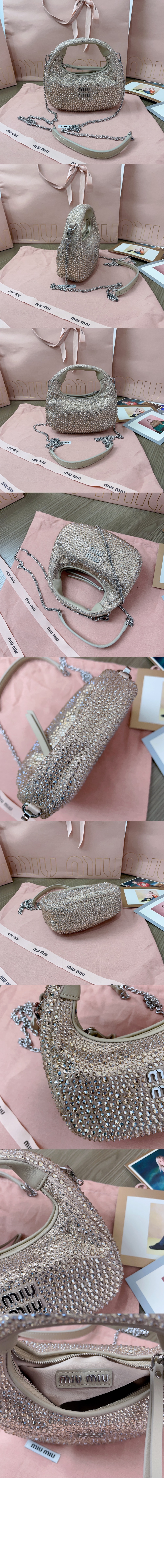 완더 세틴 크리스털 미니 호보 백 5BP078 > Wander - 원더