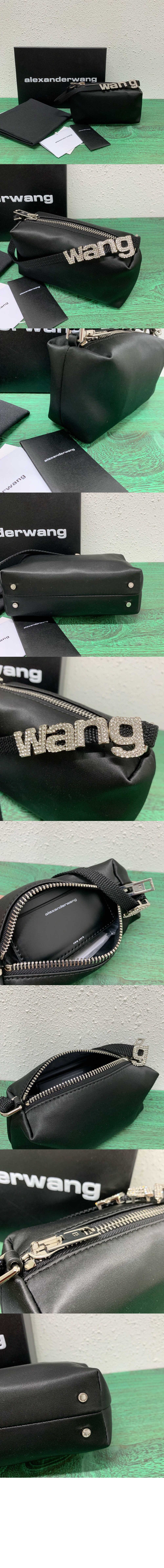 크리스탈 로고 장식 새틴 클러치 20121P > Rockie - 로키