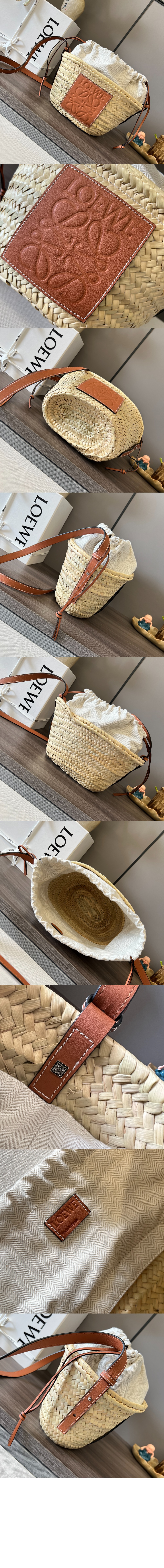 팜 리프와 카프스킨 소재의 드로우스트링 버킷 백 > Etc - 기타제품