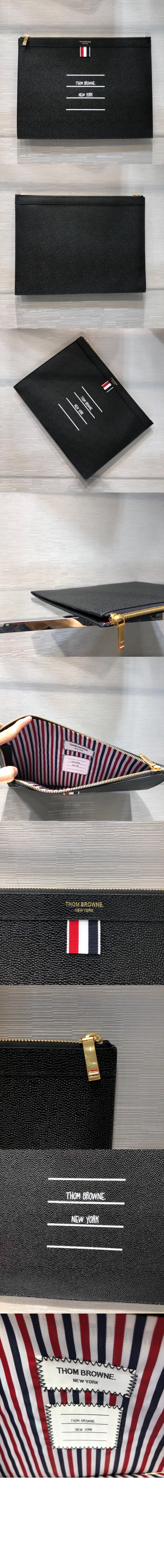 라지 페이퍼 라벨 클러치 MAC094 > 톰브라운