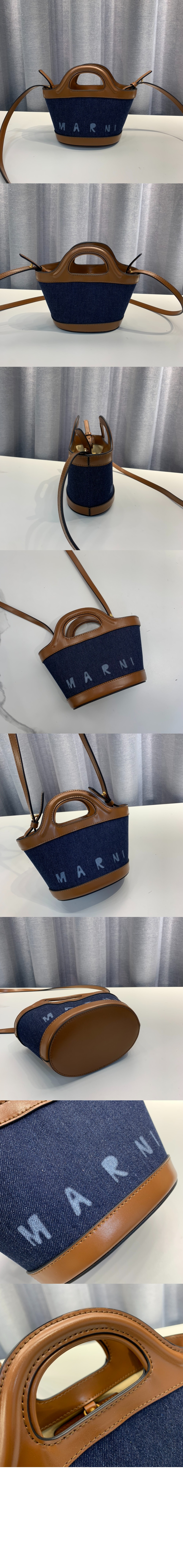 데님 앤 레더 트로피칼리아 버킷백 마이크로 > Tropicalia - 트로피칼리아