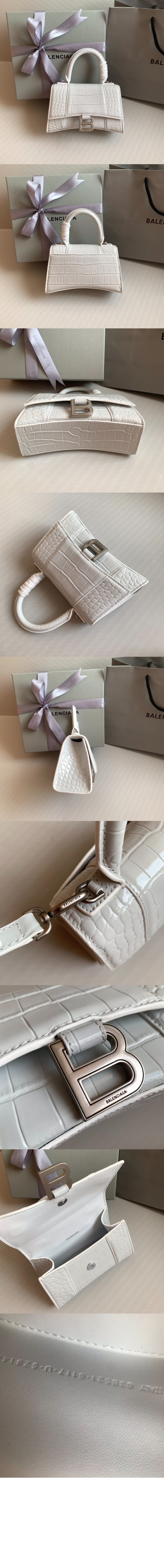 아워글래스 XS 크로커다일 엠보싱 핸드백592833 > Hourglass - 아워글래스