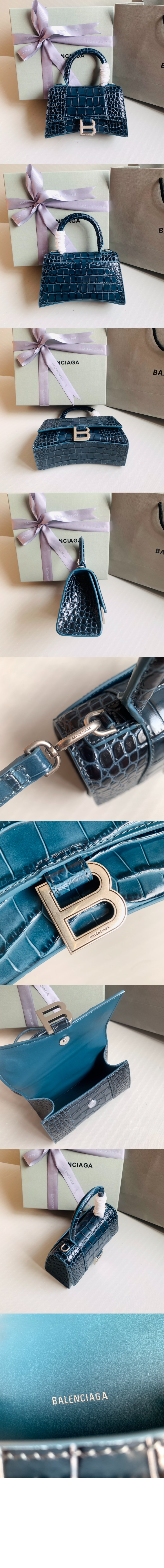 아워글래스 XS 크로커다일 엠보싱 핸드백592833 > Hourglass - 아워글래스