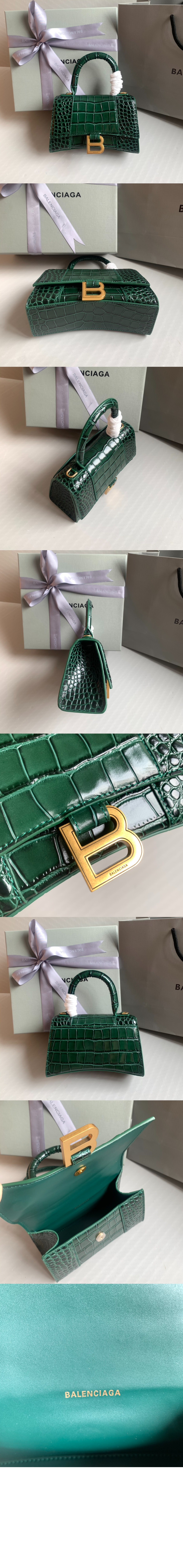 아워글래스 XS 크로커다일 엠보싱 핸드백 592833 > Hourglass - 아워글래스