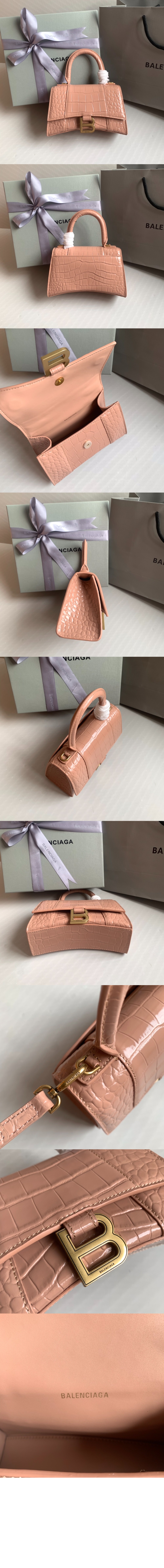 아워글래스 XS 크로커다일 엠보싱 핸드백 592833 > Hourglass - 아워글래스