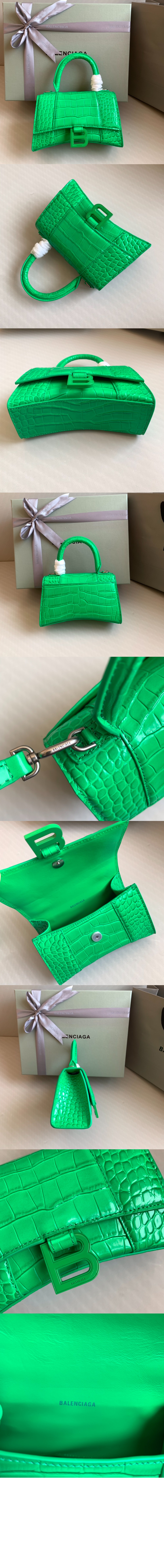 아워글래스 XS 크로커다일 엠보싱 핸드백 592833 > Hourglass - 아워글래스