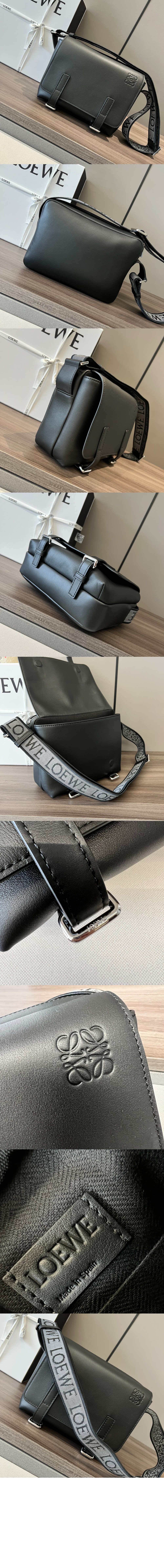 XS 밀리터리 메신저 백 - 유연한 스무스 카프스킨 & 자카드 > Military - 밀리터리